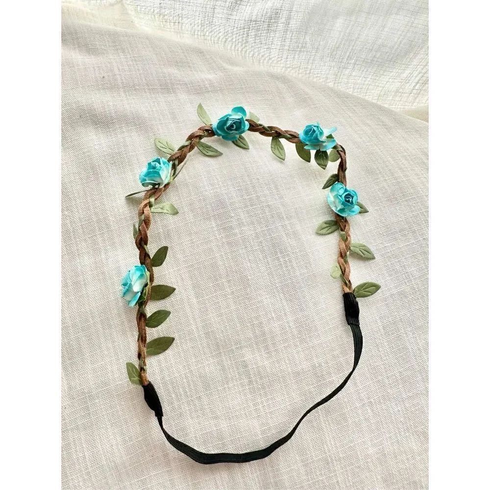 Dainty Blue rose headband